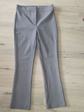 Theory Black & White Micro-Houndstooth Bootcut Pants